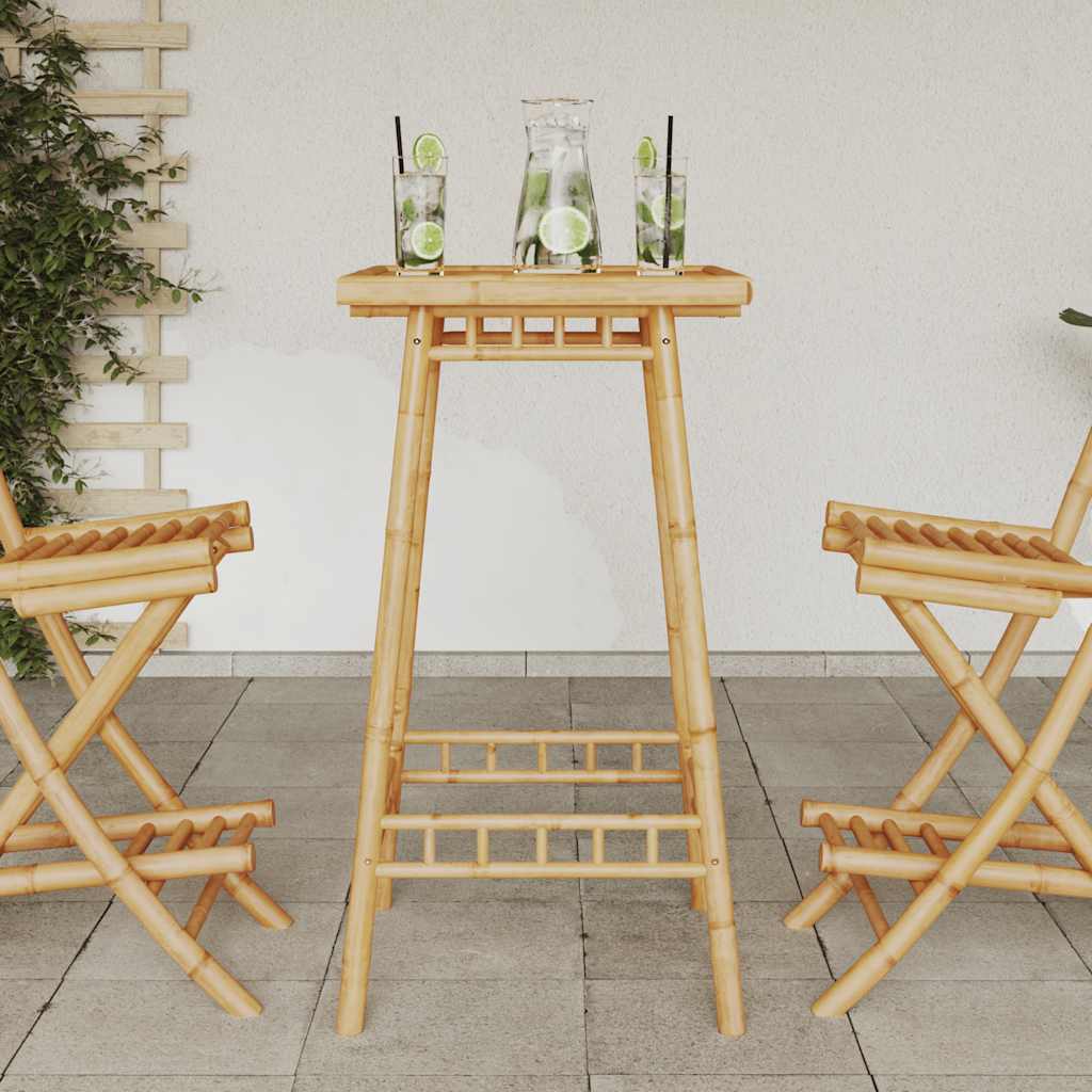 Garten-Bartisch Quadratisch 55x55x100 cm Bambus