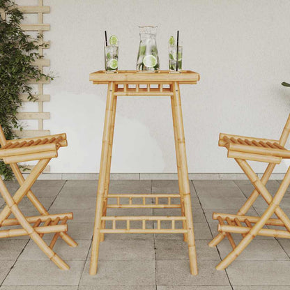 Garten-Bartisch Quadratisch 55x55x100 cm Bambus