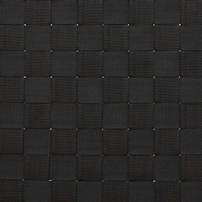 Sonnenliege mit schwarzem gewebtem Gurtband 55x200x30 cm Bambus