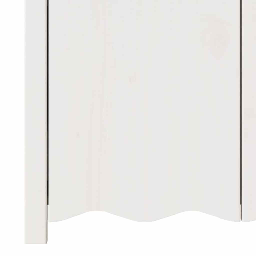 Weiß 114 x 43 x 75.5 cm Massivholz Kiefer