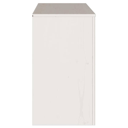 Weiß 114 x 43 x 75.5 cm Massivholz Kiefer