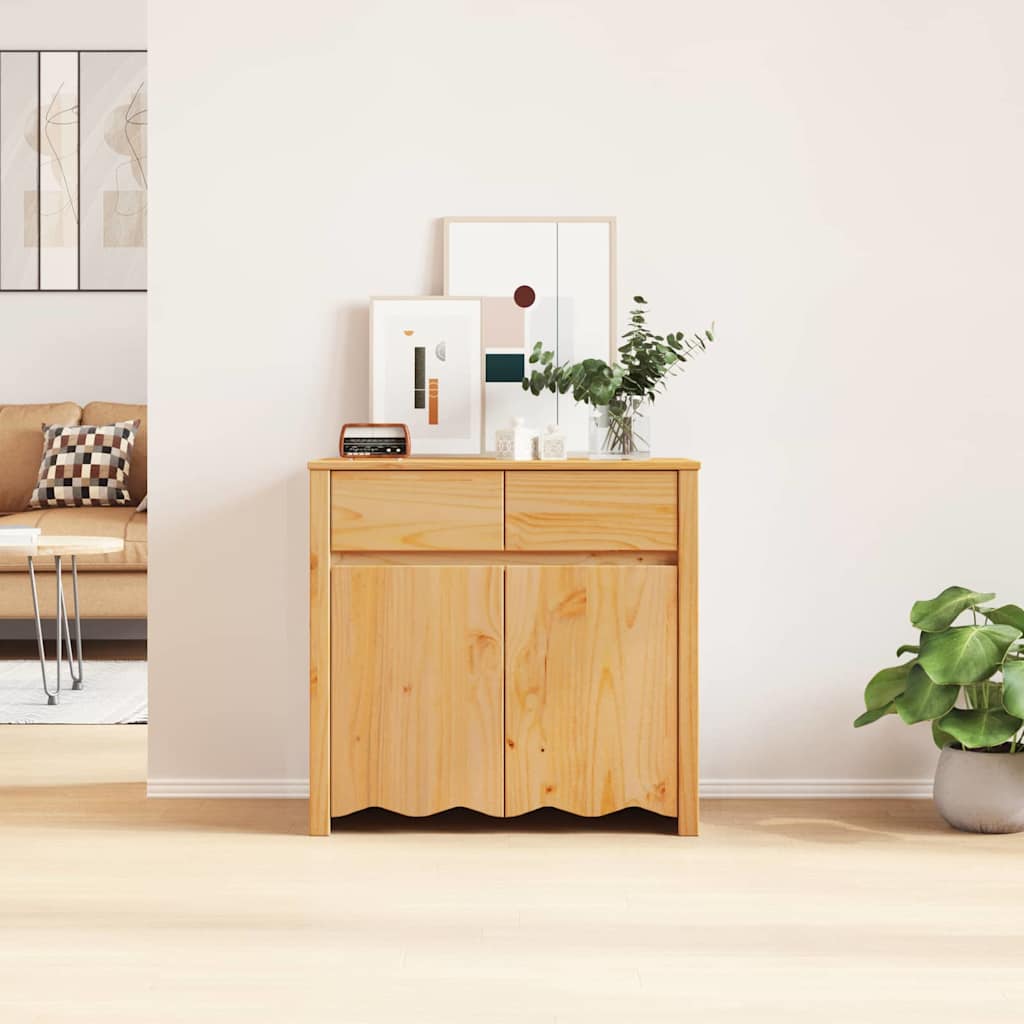 Sideboard Braun 79 x 43 x 75,5 cm Massivholz Kiefer