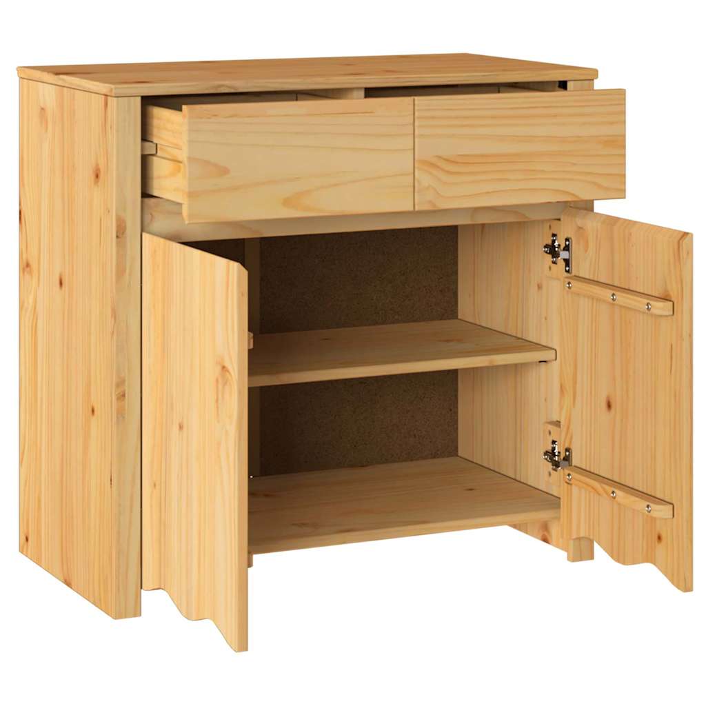 Sideboard Braun 79 x 43 x 75,5 cm Massivholz Kiefer