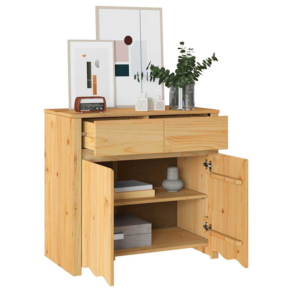 Sideboard Braun 79 x 43 x 75,5 cm Massivholz Kiefer