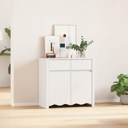 Sideboard Weiß 79 x 43 x 75,5 cm Massivholz Kiefer