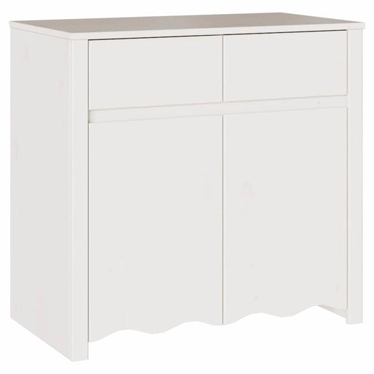 Sideboard Weiß 79 x 43 x 75,5 cm Massivholz Kiefer