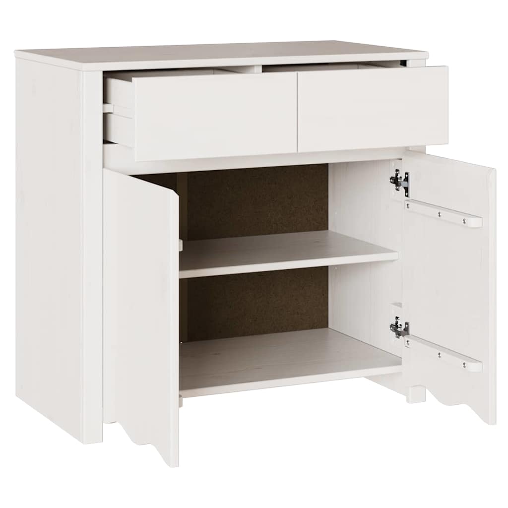 Sideboard Weiß 79 x 43 x 75,5 cm Massivholz Kiefer