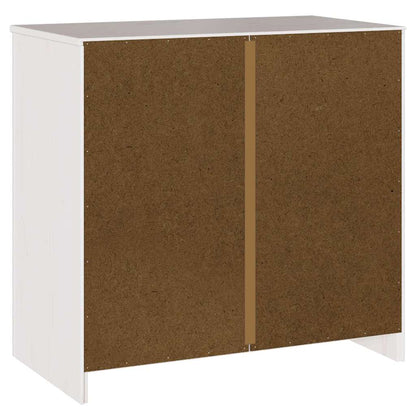 Sideboard Weiß 79 x 43 x 75,5 cm Massivholz Kiefer