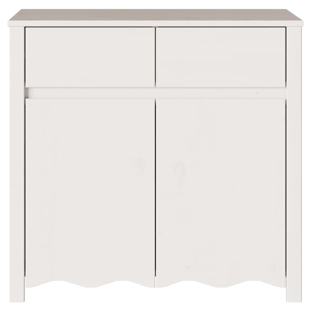 Sideboard Weiß 79 x 43 x 75,5 cm Massivholz Kiefer