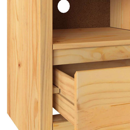 TV-Schrank Braun 99 x 43 x 55 cm Massivholz Kiefer