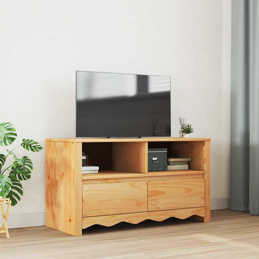 TV-Schrank Braun 99 x 43 x 55 cm Massivholz Kiefer