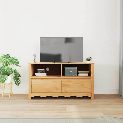 TV-Schrank Braun 99 x 43 x 55 cm Massivholz Kiefer