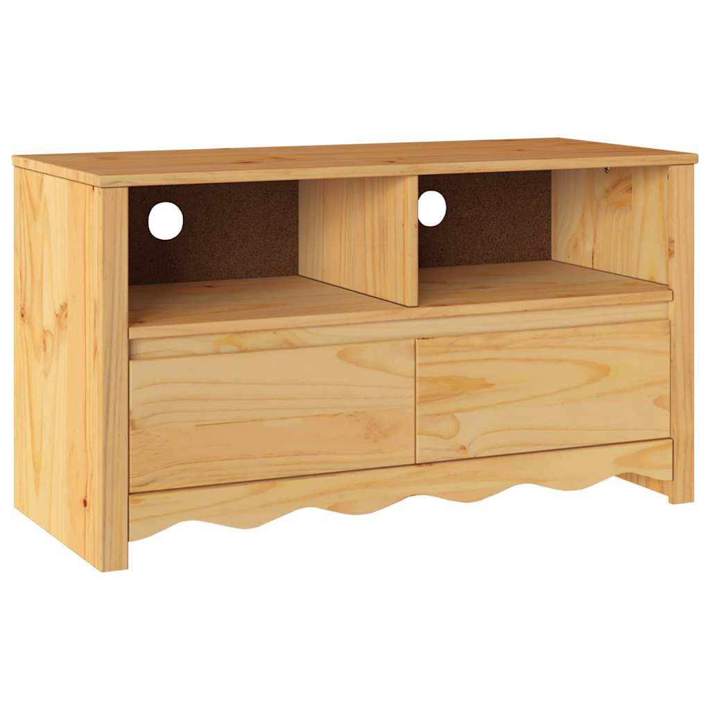 TV-Schrank Braun 99 x 43 x 55 cm Massivholz Kiefer