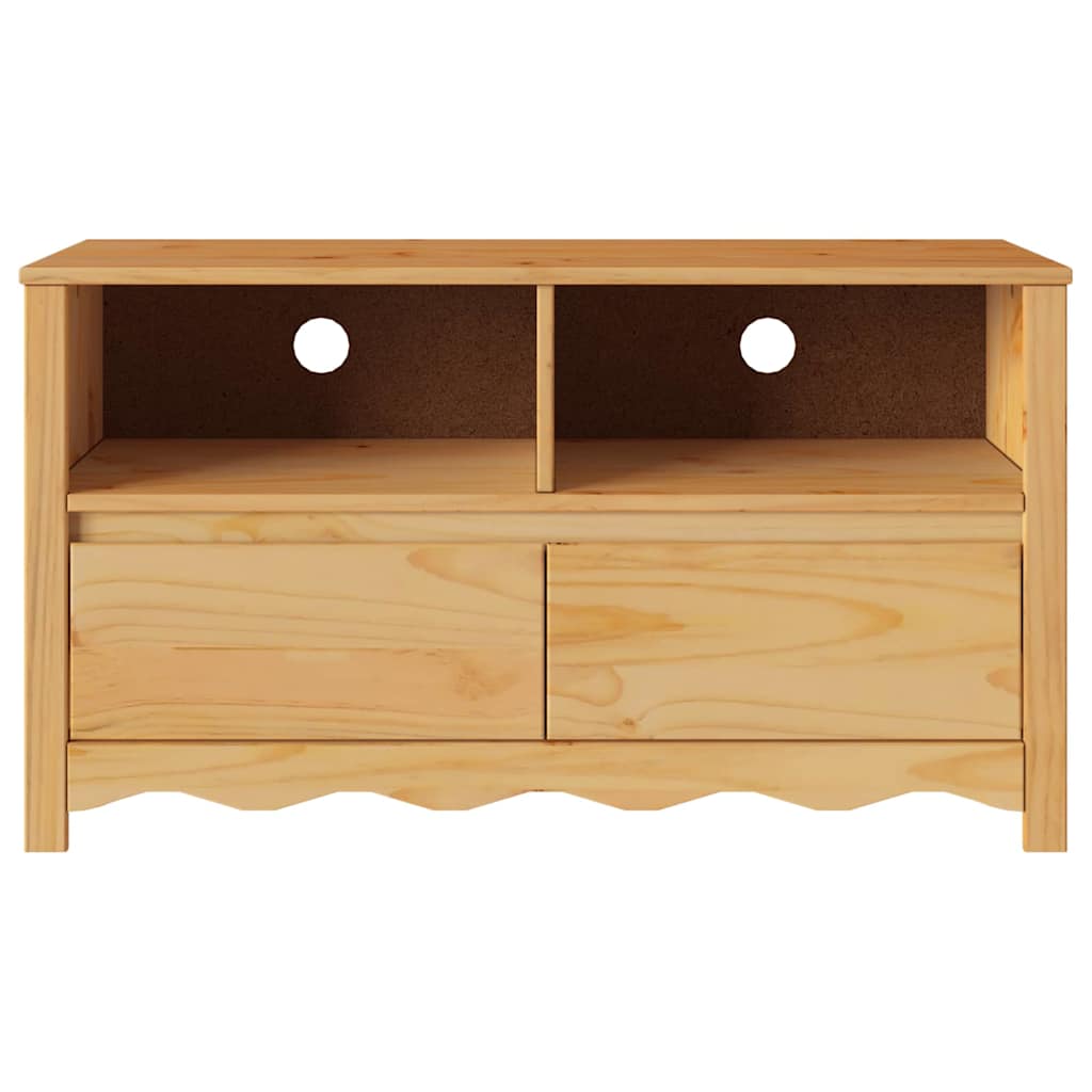 TV-Schrank Braun 99 x 43 x 55 cm Massivholz Kiefer