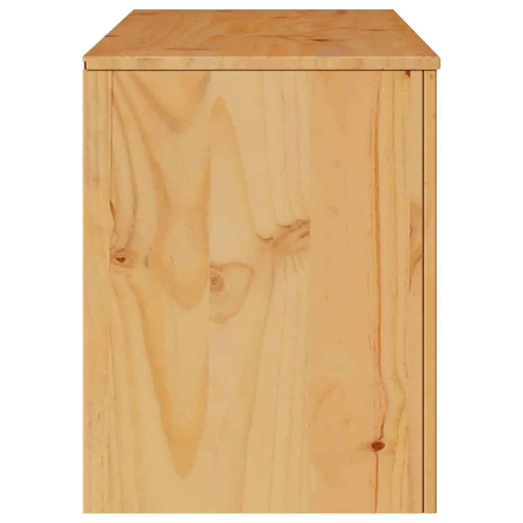 TV-Schrank Braun 99 x 43 x 55 cm Massivholz Kiefer