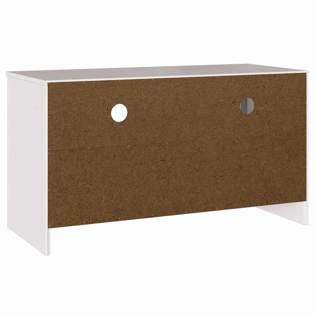 TV-Schrank Weiß 99 x 43 x 55 cm Massivholz Kiefer