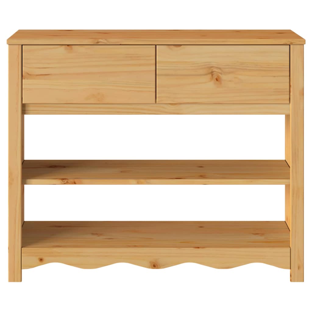 Konsolentisch Eiche 89,5 x 37 x 73 cm Massivholz Kiefer