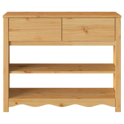 Konsolentisch Eiche 89,5 x 37 x 73 cm Massivholz Kiefer