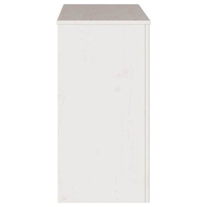 Konsolentisch Weiß 89,5 x 37 x 73 cm Massivholz Kiefer