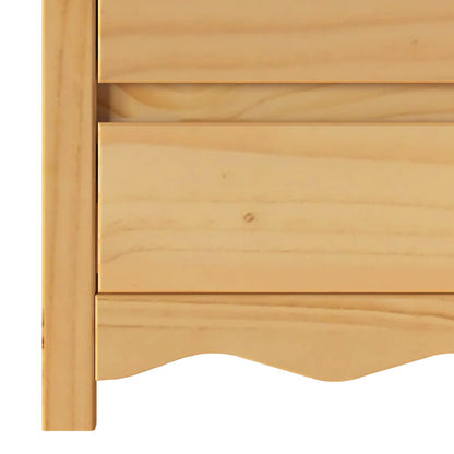 Kommode mit Regal Braun 111 x 43 x 73,5 cm Massivholz Kiefer