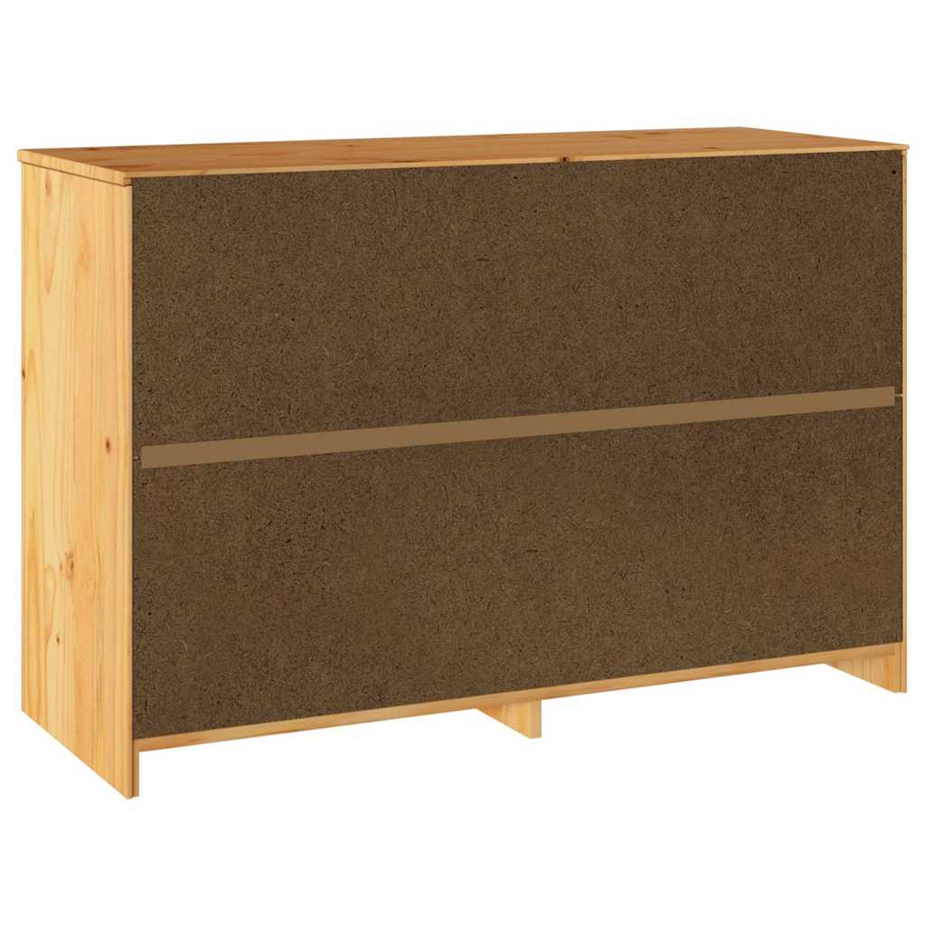 Kommode mit Regal Braun 111 x 43 x 73,5 cm Massivholz Kiefer
