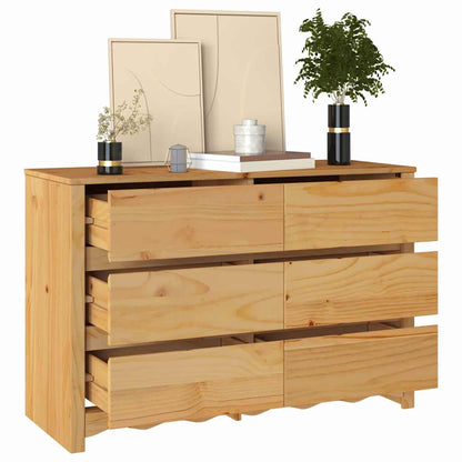 Kommode Drammen Eiche 111 x 43 x 73,5 cm Massivholz Kiefer