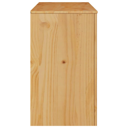 Kommode mit Regal Braun 111 x 43 x 73,5 cm Massivholz Kiefer