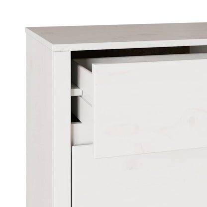 Kommode mit Regal Weiß 111 x 43 x 73,5 cm Massivholz Kiefer