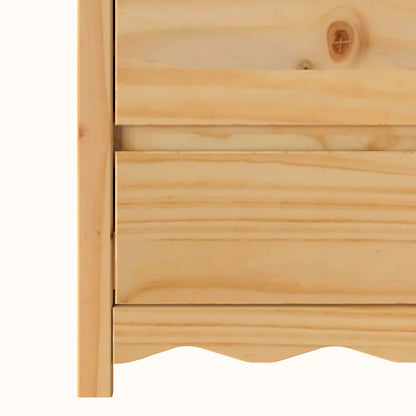 Kommode mit Regal Braun 76,5 x 40 x 91 cm Massivholz Kiefer
