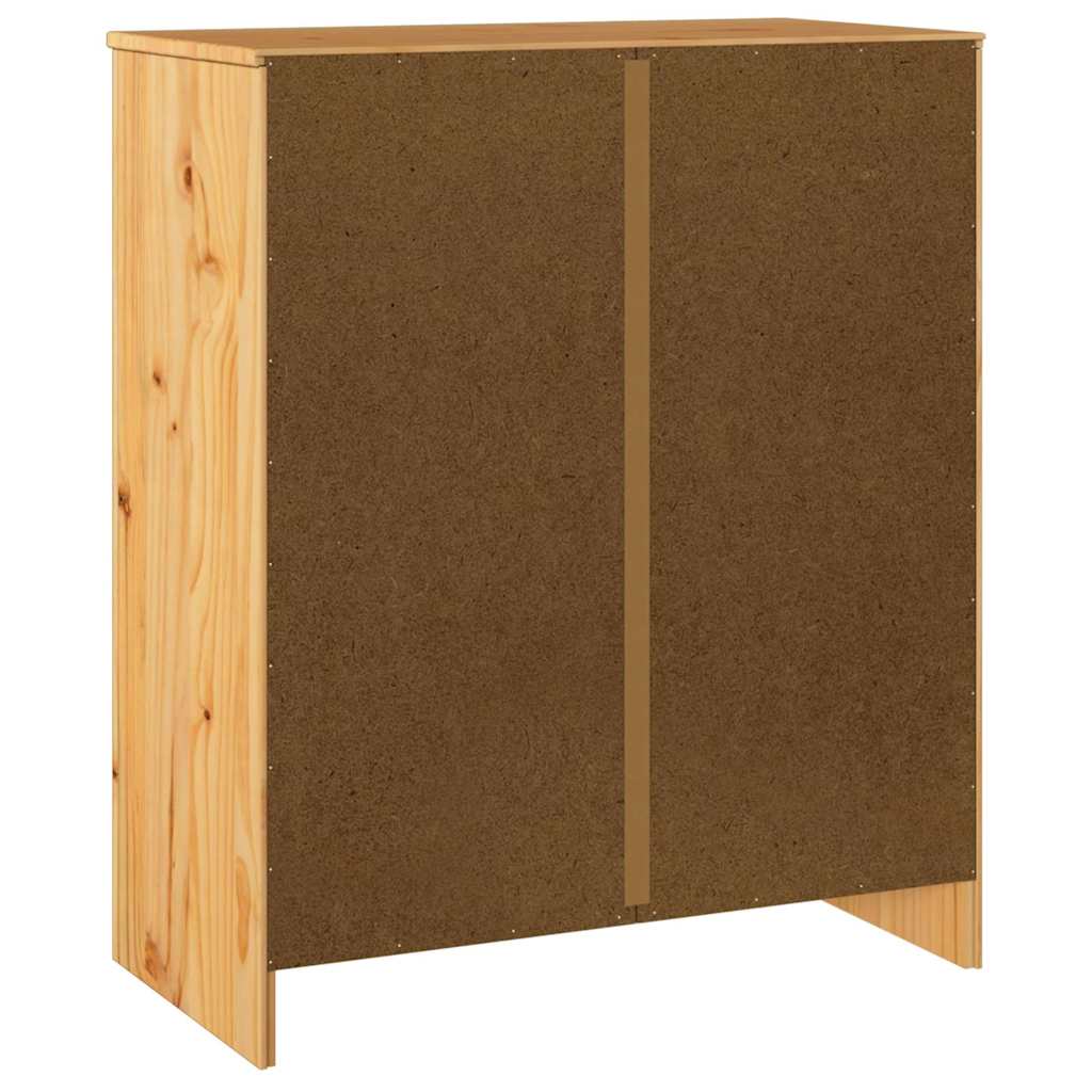 Kommode mit Regal Braun 76,5 x 40 x 91 cm Massivholz Kiefer