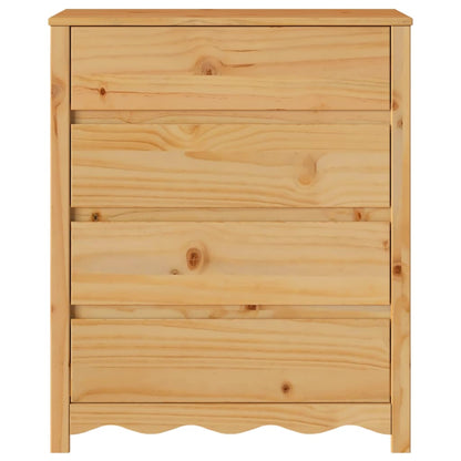 Kommode mit Regal Braun 76,5 x 40 x 91 cm Massivholz Kiefer