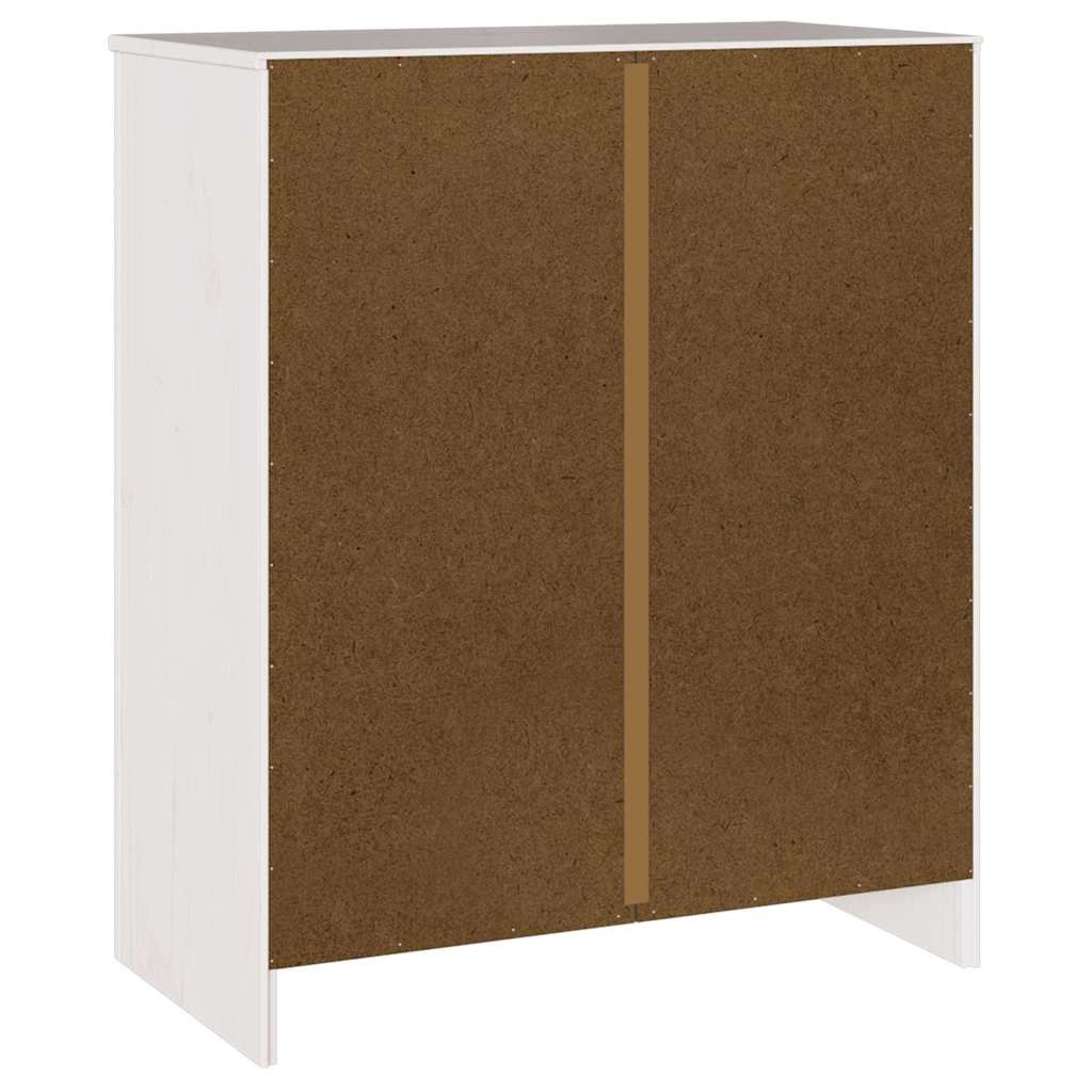Kommode mit Schubladen Weiß 76,5 x 40 x 91 cm Massivholz Kiefer