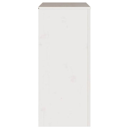 Kommode mit Schubladen Weiß 76,5 x 40 x 91 cm Massivholz Kiefer