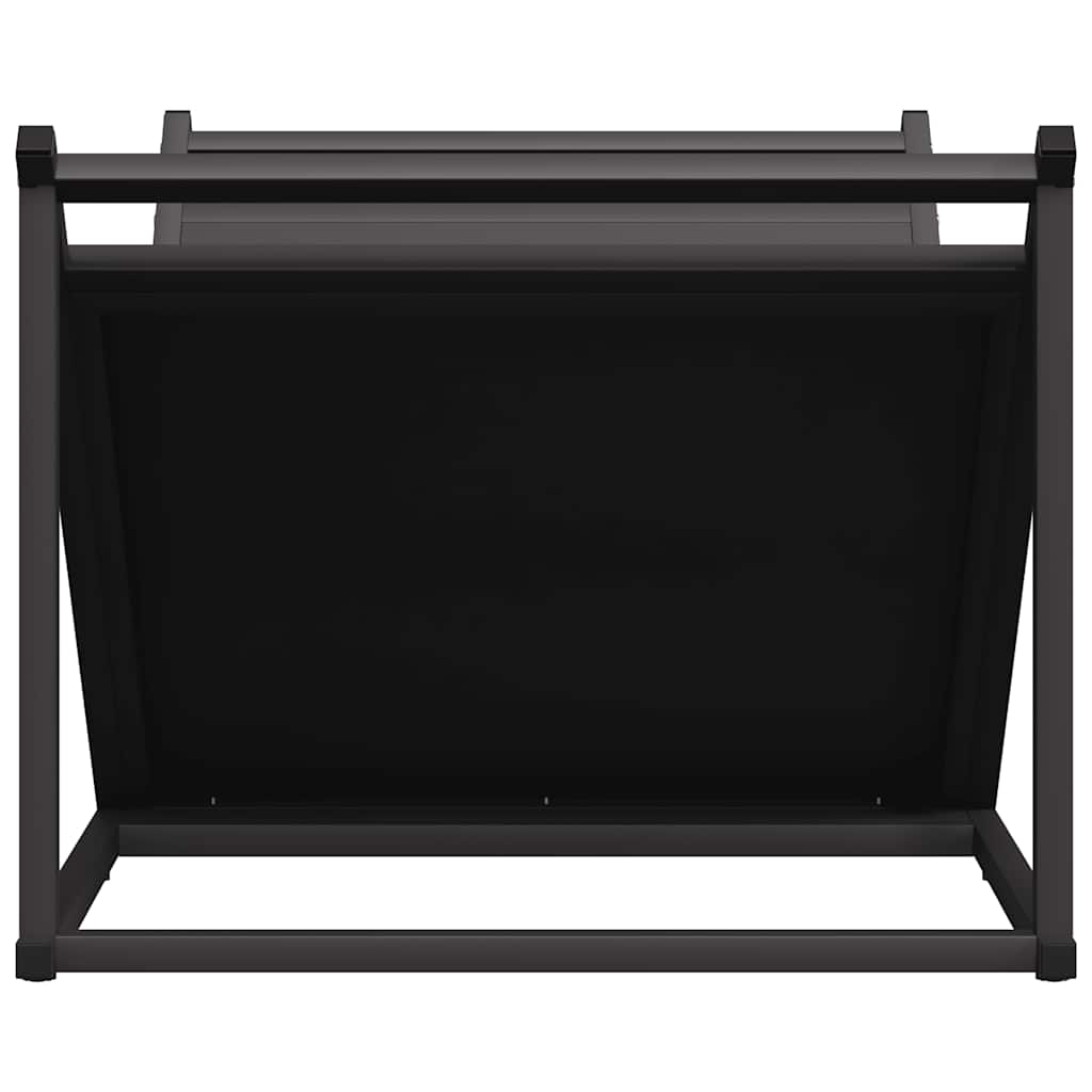 Brennholzregal Schwarz 70x43x34,5 cm Kaltgewalzter Stahl