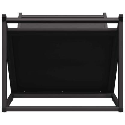 Brennholzregal Schwarz 70x43x34,5 cm Kaltgewalzter Stahl