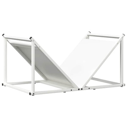Brennholzregal Weiß 70x43x34,5 cm Kaltgewalzter Stahl