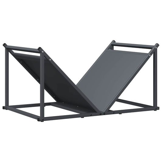 Brennholzregal Anthrazit 70x43x34,5 cm Kaltgewalzter Stahl