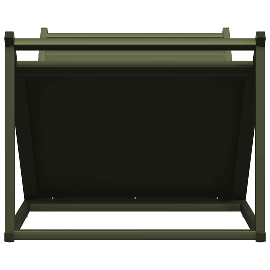 Brennholzregal Olivgrün 70x43x34,5 cm Kaltgewalzter Stahl