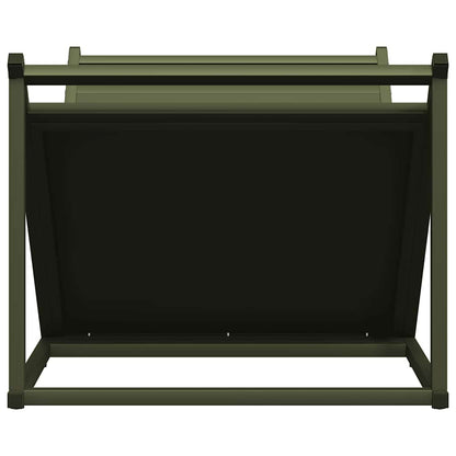 Brennholzregal Olivgrün 70x43x34,5 cm Kaltgewalzter Stahl
