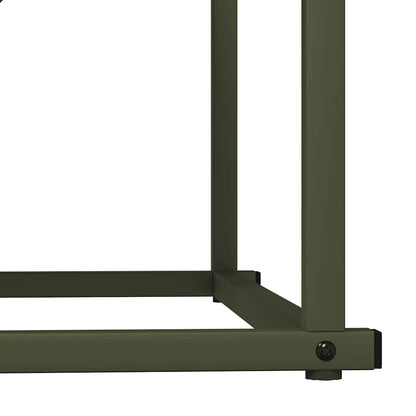 Brennholzregal Olivgrün 70x43x34,5 cm Kaltgewalzter Stahl