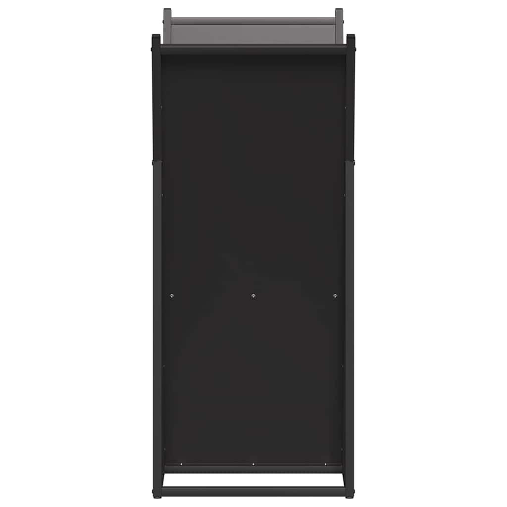 Brennholzregal Schwarz 69,5x35x81 cm Kaltgewalzter Stahl