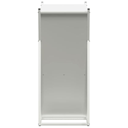 Brennholzregal Weiß 69,5x35x81 cm Kaltgewalzter Stahl