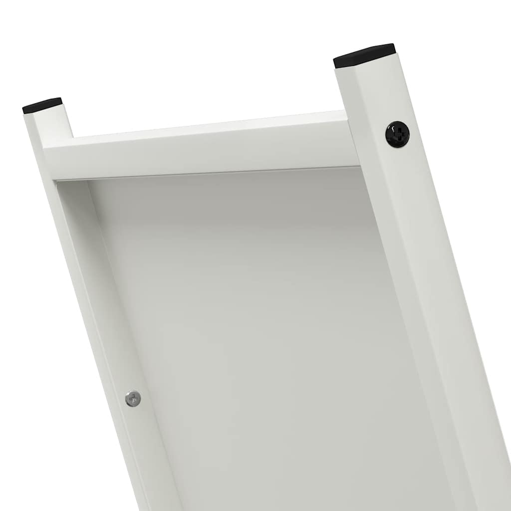 Brennholzregal Weiß 69,5x35x81 cm Kaltgewalzter Stahl