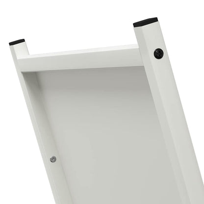 Brennholzregal Weiß 69,5x35x81 cm Kaltgewalzter Stahl