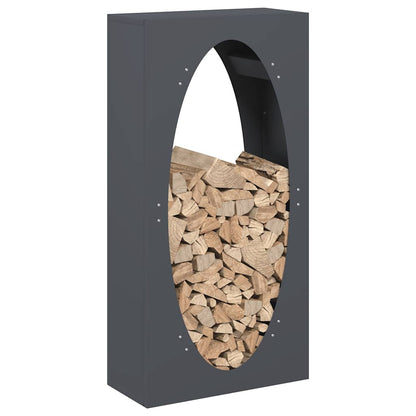 Brennholzregal Anthrazit 50x23x100 cm Kaltgewalzter Stahl