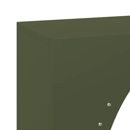 Brennholzregal Olivgrün 50x23x100 cm Kaltgewalzter Stahl