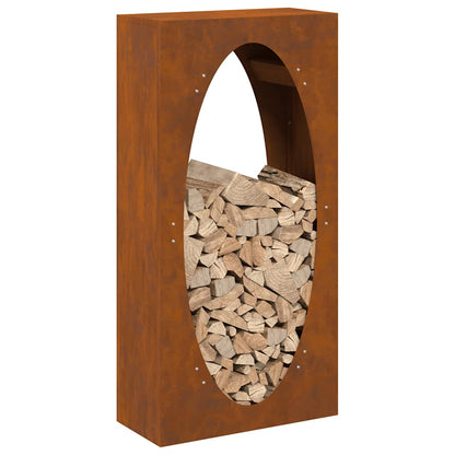 Brennholzregal 50x23x100 cm Wetterfester Stahl