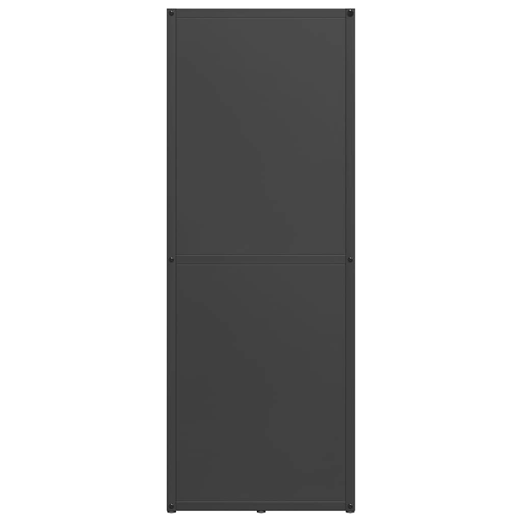 Brennholzregal Schwarz 40x30x80 cm Kaltgewalzter Stahl