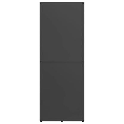 Brennholzregal Schwarz 40x30x80 cm Kaltgewalzter Stahl