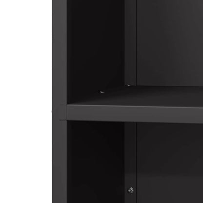Brennholzregal Schwarz 40x30x80 cm Kaltgewalzter Stahl